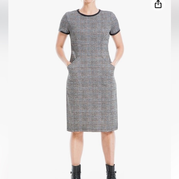 Max Studio Small glen plaid short sleeve dress - Picture 5 of 15